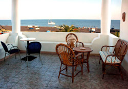 The terrace with the sea-view