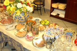 The breakfast buffet